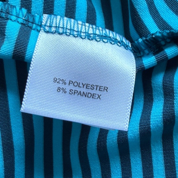 Peter Millar Summer Comfort Golf Polo Blue Stripe Kinloch Logo Men's Large - Picture 9 of 9